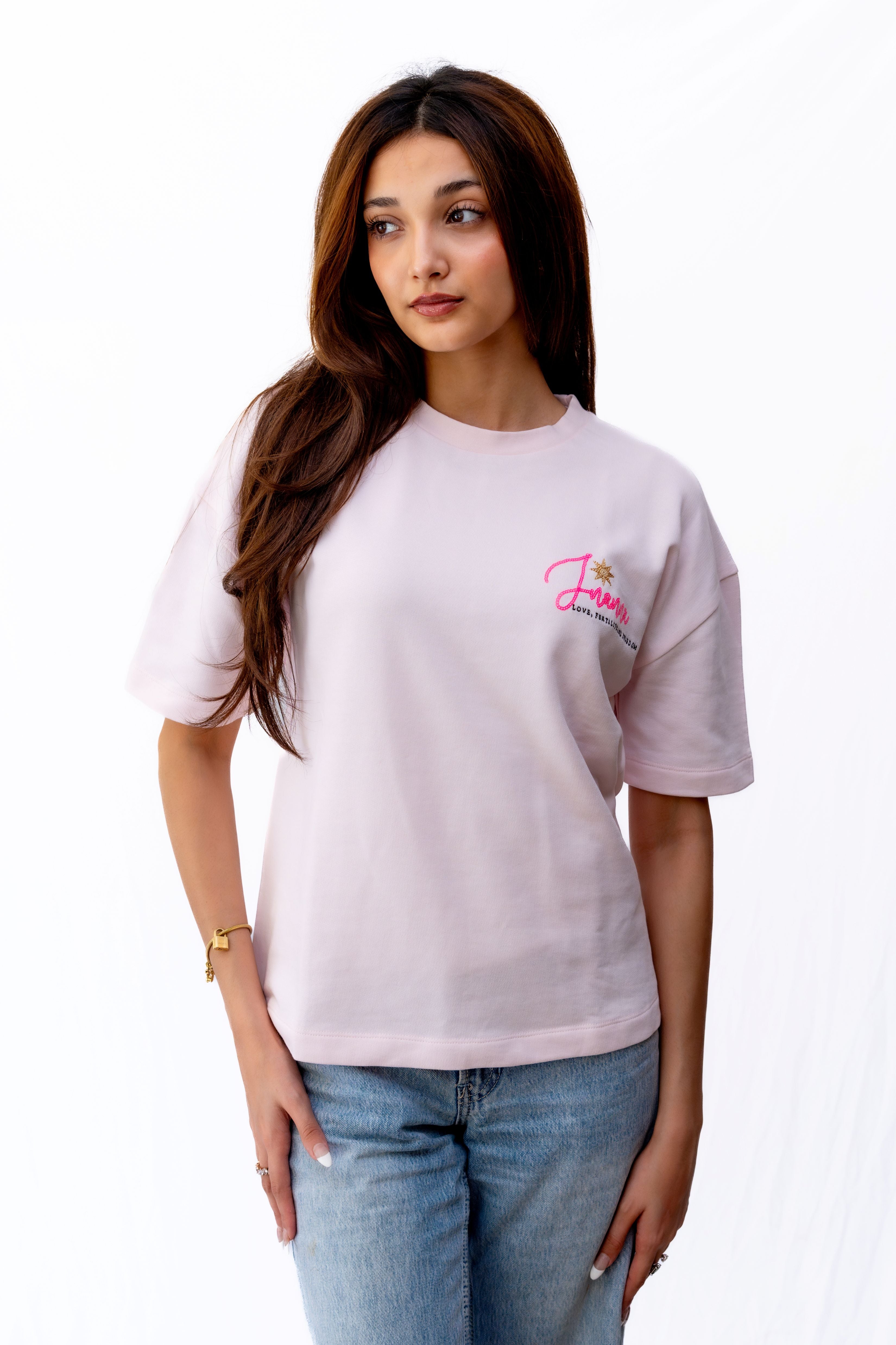 Inanna Baby Pink T-shirts - flaunt your love, fertility, and freedom in style