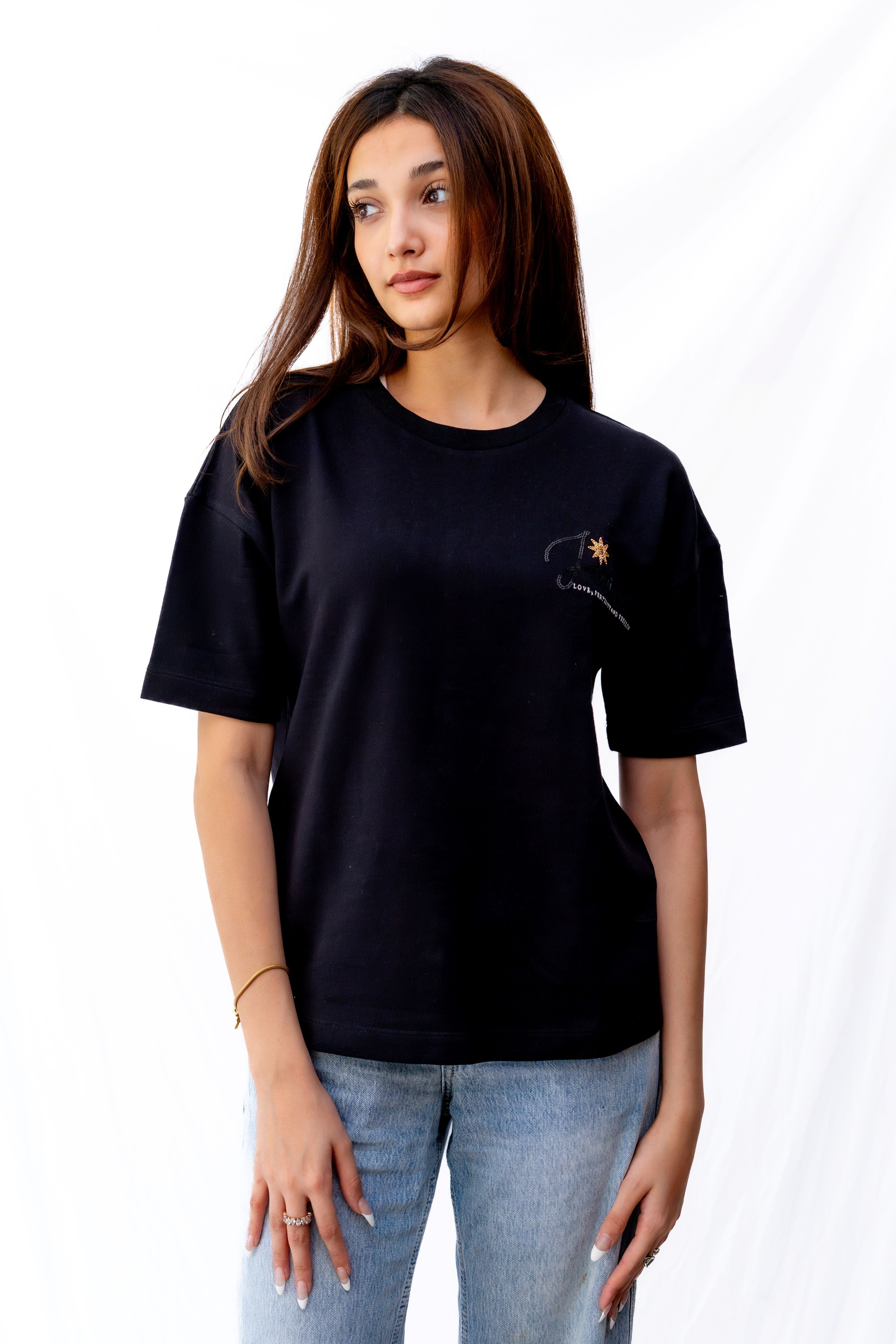 Inanna Black T-shirts - flaunt your love, fertility, and freedom in style.