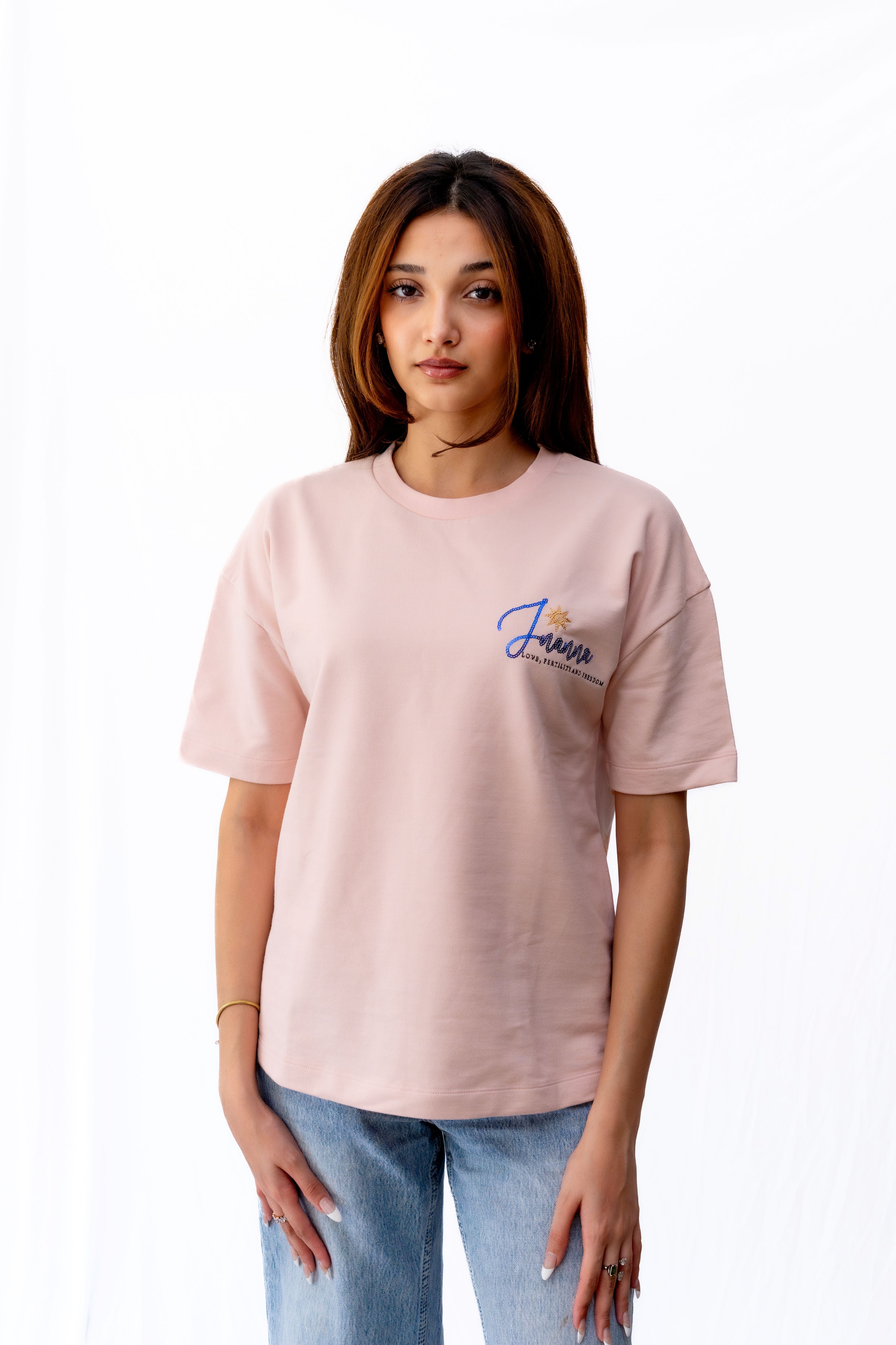 Inanna Dusty Coral T-shirts - flaunt your love, fertility, and freedom in style