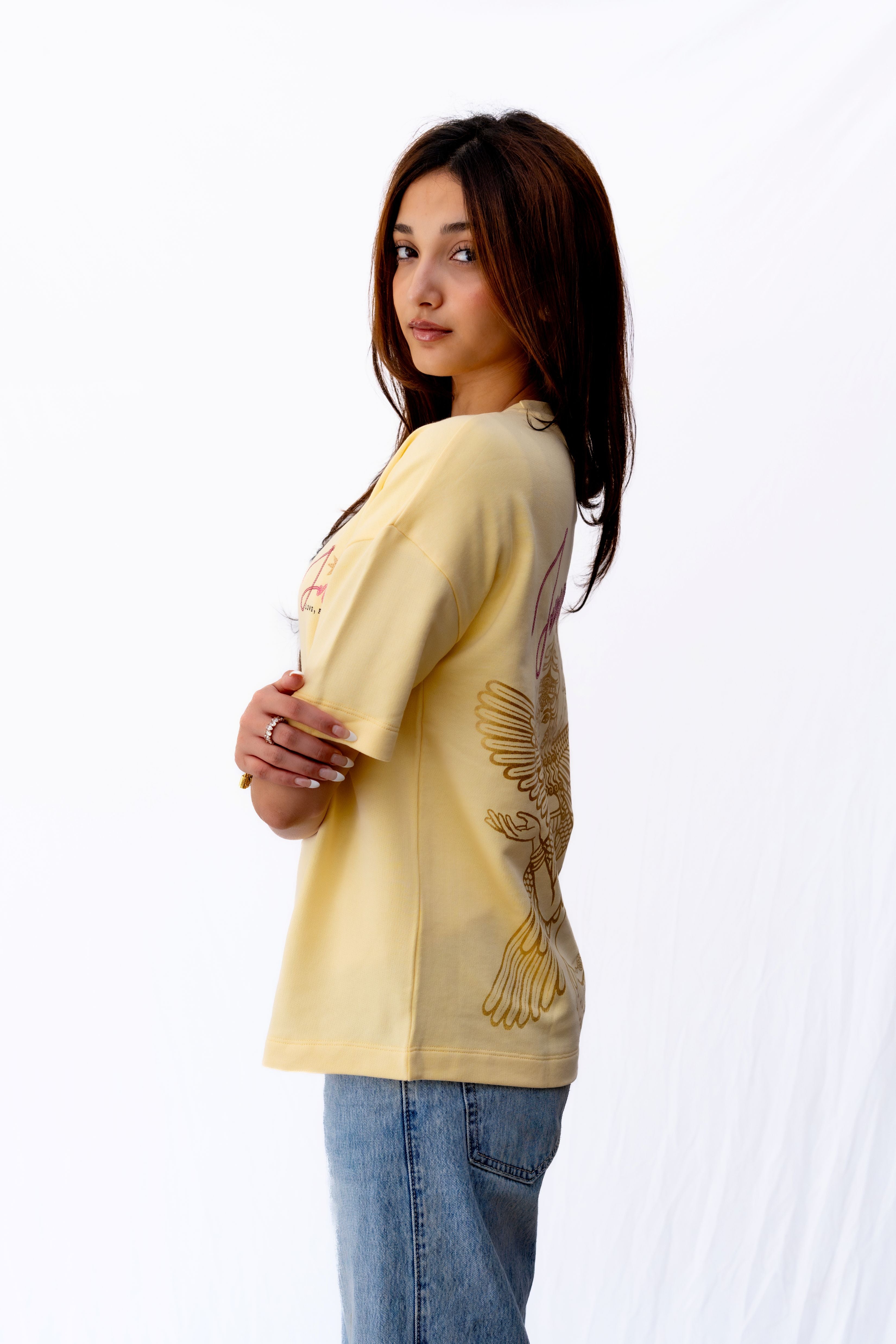 Inanna Yellow T-shirts - flaunt your love, fertility, and freedom in style