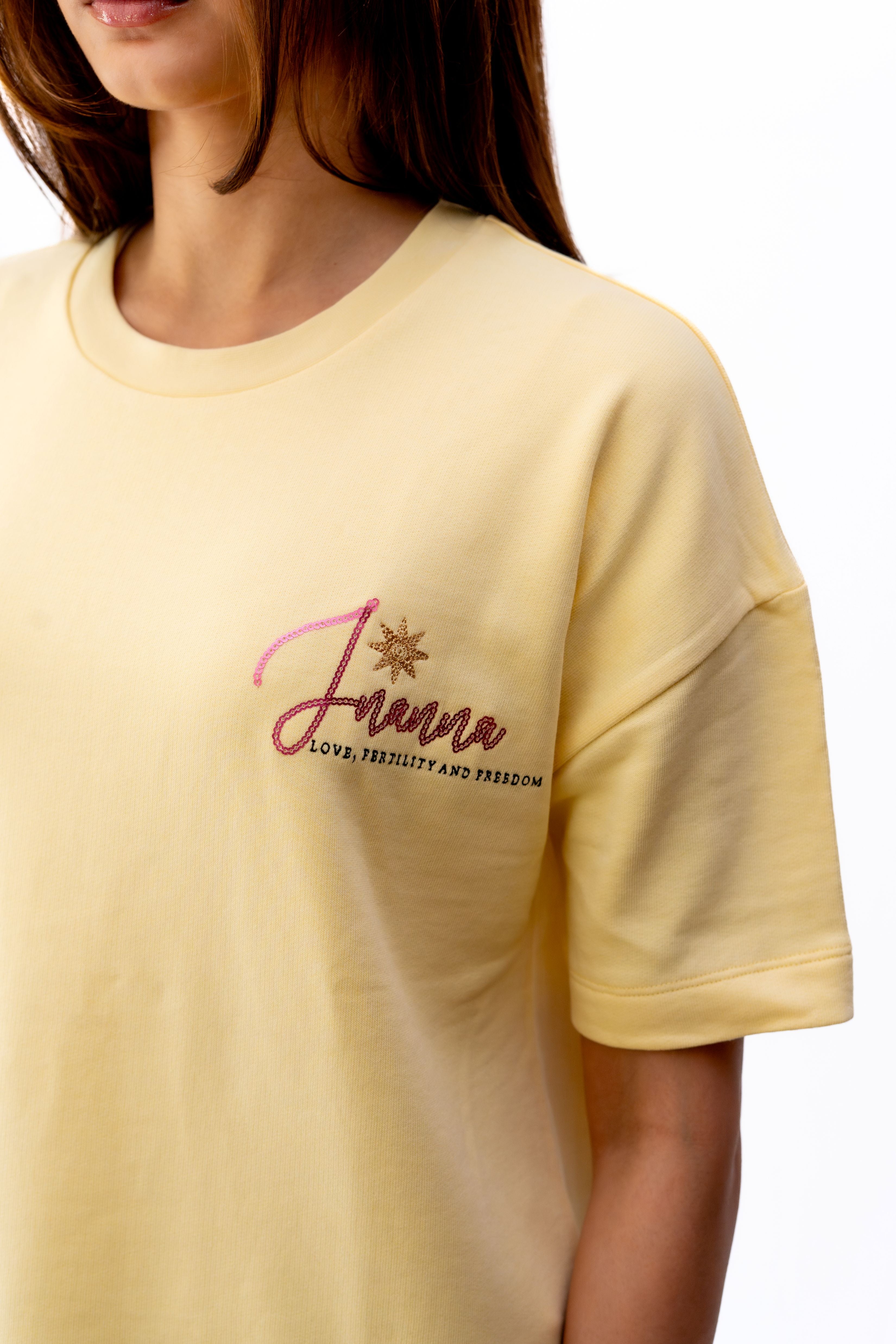 Inanna Yellow T-shirts - flaunt your love, fertility, and freedom in style