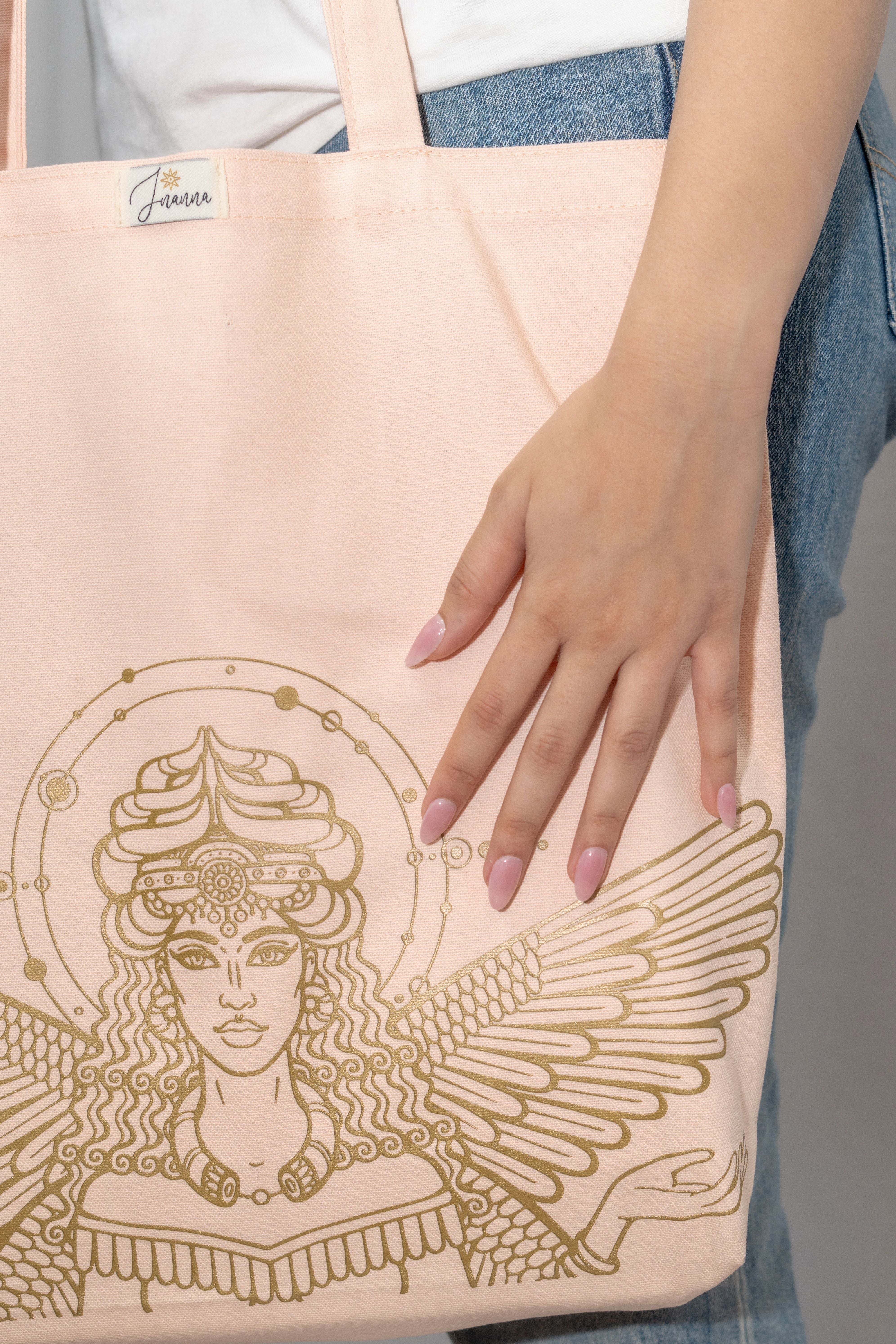 Inanna Baby Pink Tote Bag - Carry Soft Strength — Everyday, Everywhere
